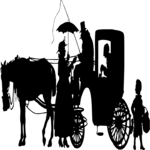 Silhouettes, Carriage Ride Clip Art
