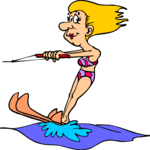 Water Skiing 21 Clip Art