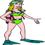 Scuba Diver 12 Clip Art