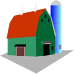 Barn & Silo 1 Clip Art