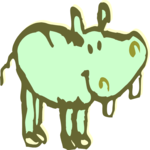 Hippo 03 Clip Art