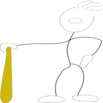 Baseball - Batter 14 Clip Art