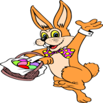 Bunny with Basket 07 Clip Art