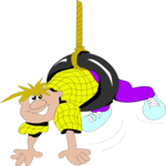 Tire Swinging 1 Clip Art