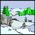 Winterscape 11 Clip Art