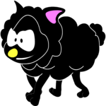 Sheep - Black Clip Art