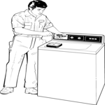 Repairman & Washer Clip Art