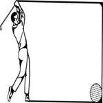Golfer Frame Clip Art