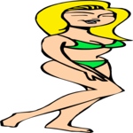 Bikini Woman 01 Clip Art