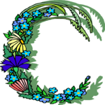 Flowery C 1 Clip Art