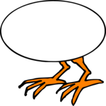 Egg with Legs Clip Art