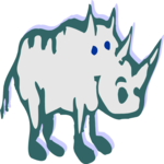 Rhino 05 Clip Art