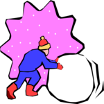 Snowball Rolling Clip Art