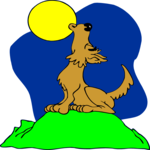 Coyote Howling 2 Clip Art