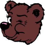 Bear Winking Clip Art