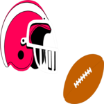 Helmet & Ball 1 Clip Art