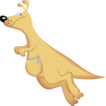 Kangaroo Jumping 1 Clip Art