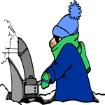 Snowblowing 2 Clip Art