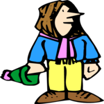 Dressed Warm - Woman Clip Art