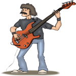 Bass Player 08 Clip Art