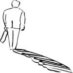 Man Casting Shadow Clip Art