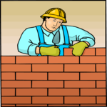 Brick Laying 05 Clip Art