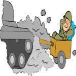 Sleeping Behind Tank Clip Art