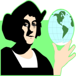 Columbus with Globe Clip Art