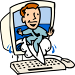 Surfing the Net 1 Clip Art