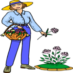 Picking Flowers Clip Art