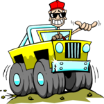 Off-Roading Dude Clip Art