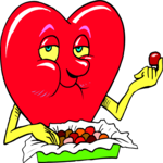 Heart Eating Candy Clip Art
