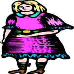 Girl Standing 05 Clip Art