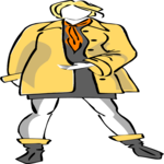 Woman in Coat 15 Clip Art