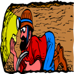 Miner Crawling Clip Art