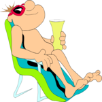 Sunbathing - Nude Clip Art