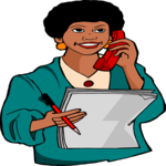 Talking on Phone 07 Clip Art