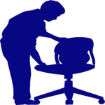 Man & Chair Clip Art