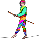 Tightrope Walker 3 Clip Art