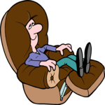 Man in Recliner Clip Art