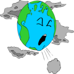 Earth Coughing 1 Clip Art