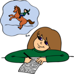 Horseback Riding Daydream Clip Art