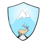 Elk & Mountain Clip Art