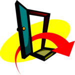 Door - Open 2 Clip Art