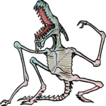 Skeleton Beast Clip Art