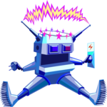 Robot - Shocked Clip Art