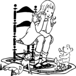 People, Girl Having Tea Party Clip Art