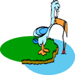 Bird Fishing Clip Art