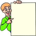 Holding Sign 2 Clip Art