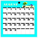 50 August - Sun Clip Art